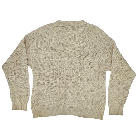 Vintage Y2K American Eagle Knit V-Neck Button Down Grunge 90s Grandpa Cardigan L - Picture 11 of 14